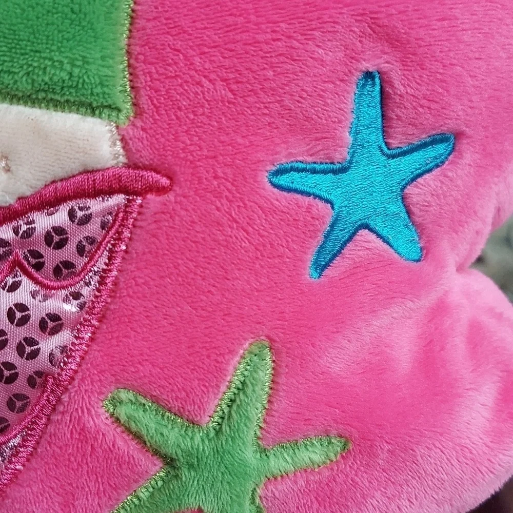 Mermaid Plush Cushion Pillow - hot pink